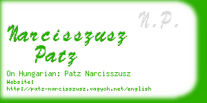 narcisszusz patz business card